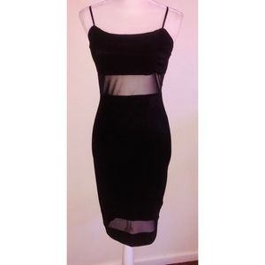 Black sheer cocktail dress